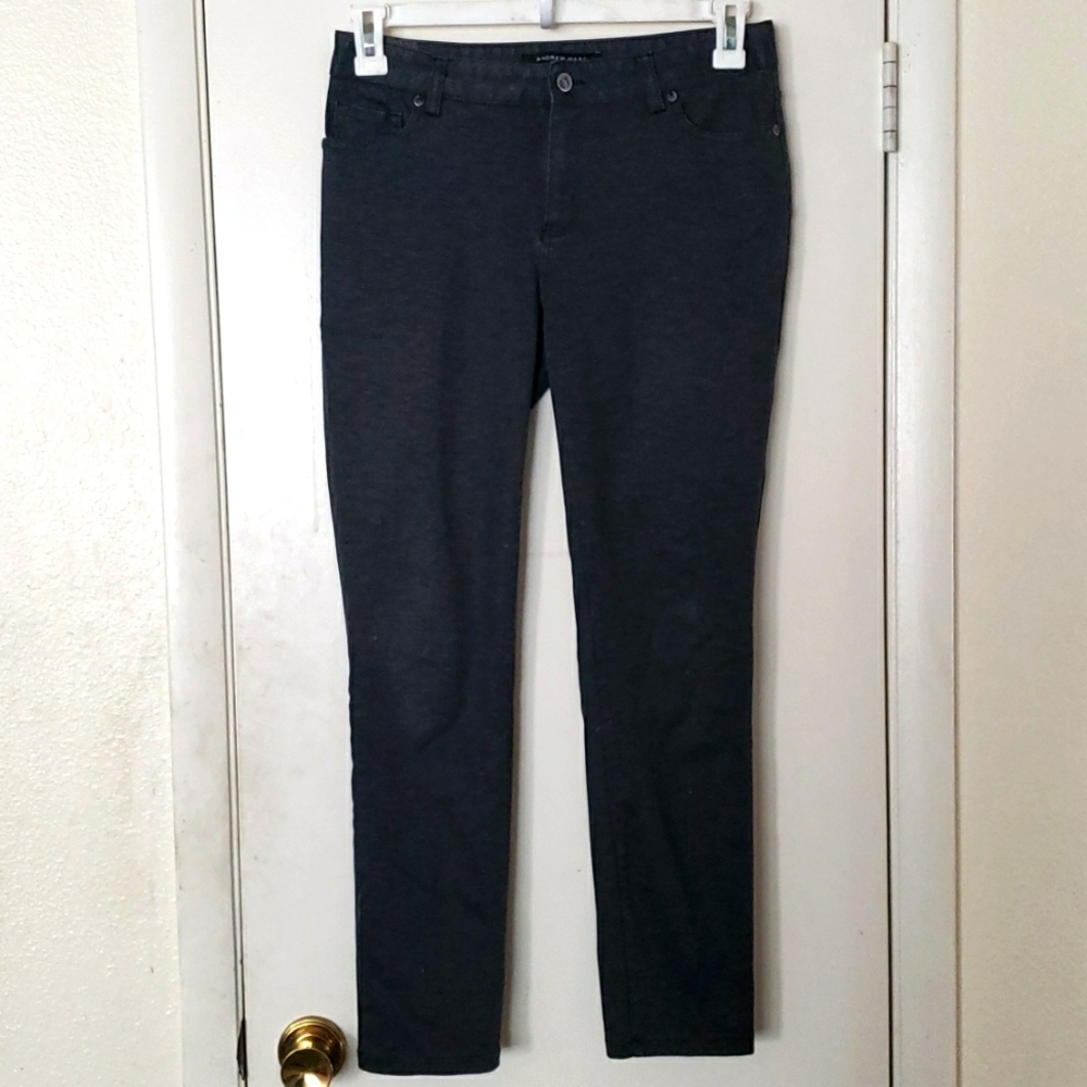 Andrew Marc Ladies' 5-Pocket Pant in Charcoal Size 6